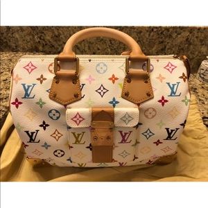 Louis Vuitton White Multicolor 30 Speedy